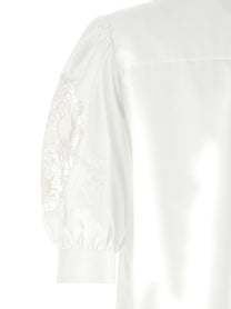 Valentino Valentino Garavani Macramé Insert Shirt White