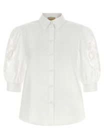Valentino Valentino Garavani Macramé Insert Shirt White