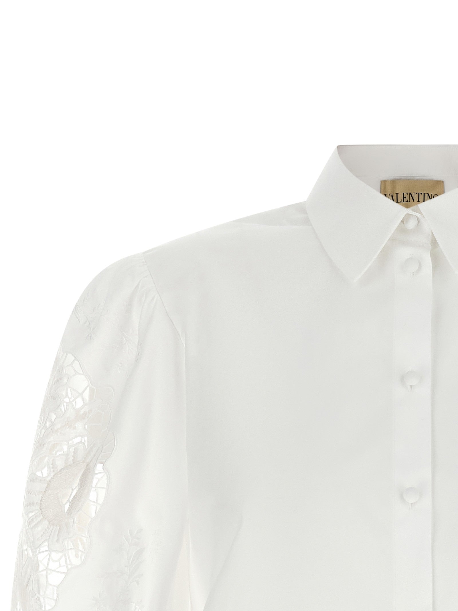 Valentino Valentino Garavani Macramé Insert Shirt White