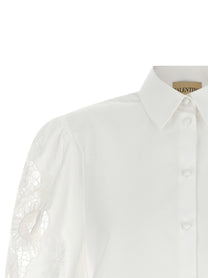 Valentino Valentino Garavani Macramé Insert Shirt White