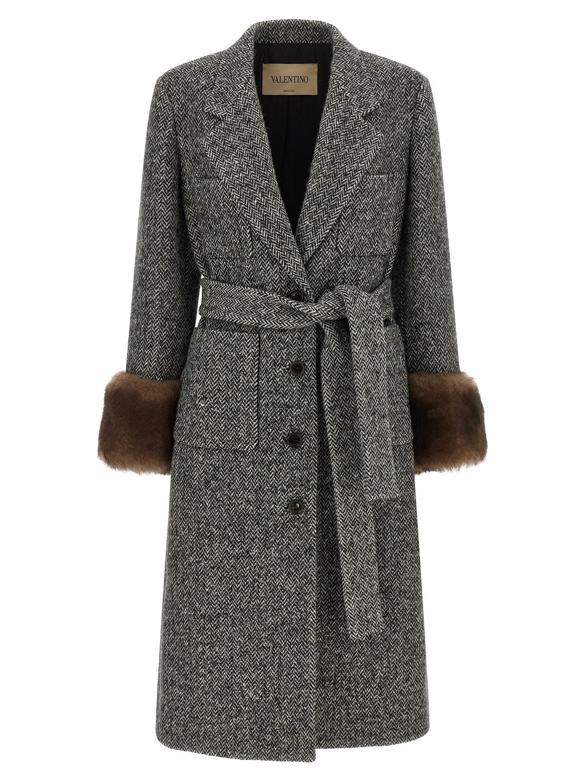Valentino Valentino Garavani Mossi Coat White