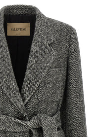 Valentino Valentino Garavani Mossi Coat White
