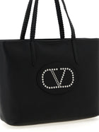 Valentino Valentino Garavani Nellcôte Shopping Bag Black, view 3