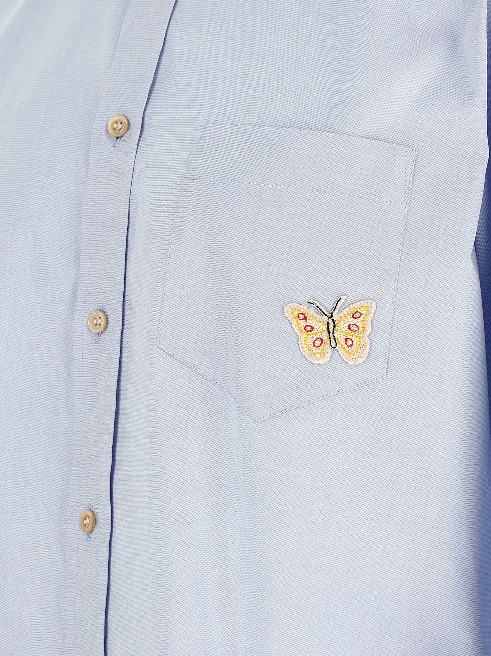 Valentino Valentino Garavani Oxford Butterfly Shirt Blue