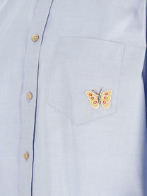 Valentino Valentino Garavani Oxford Butterfly Shirt Blue