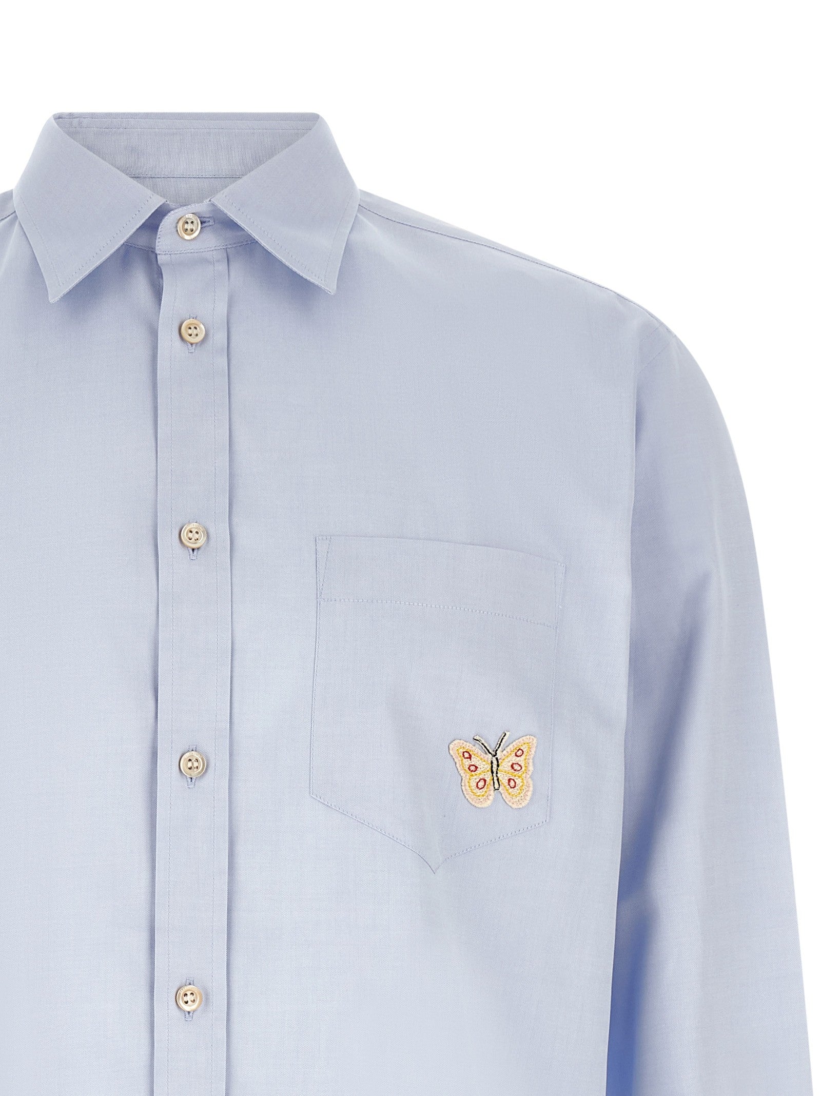 Valentino Valentino Garavani Oxford Butterfly Shirt Blue