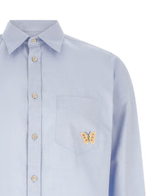 Valentino Valentino Garavani Oxford Butterfly Shirt Blue