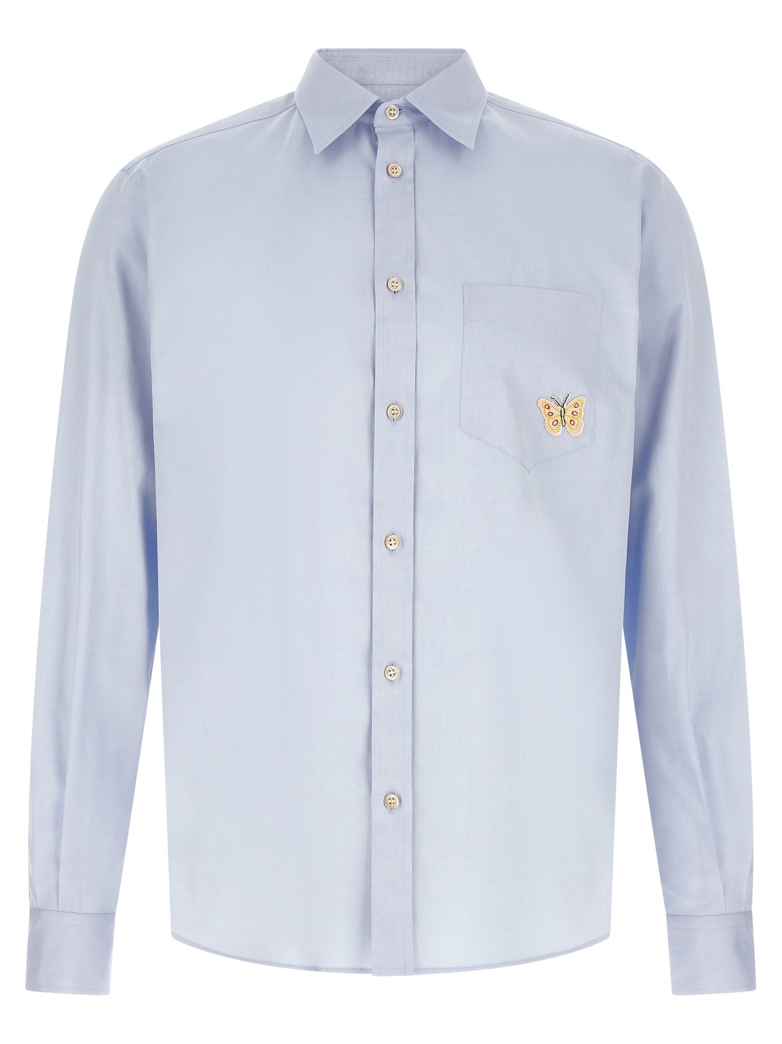 Valentino Valentino Garavani Oxford Butterfly Shirt Blue