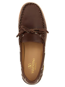 Valentino Valentino Garavani Palm Avenue Boat Shoe Brown
