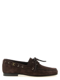 Valentino Valentino Garavani Palm Avenue Boat Shoe Brown
