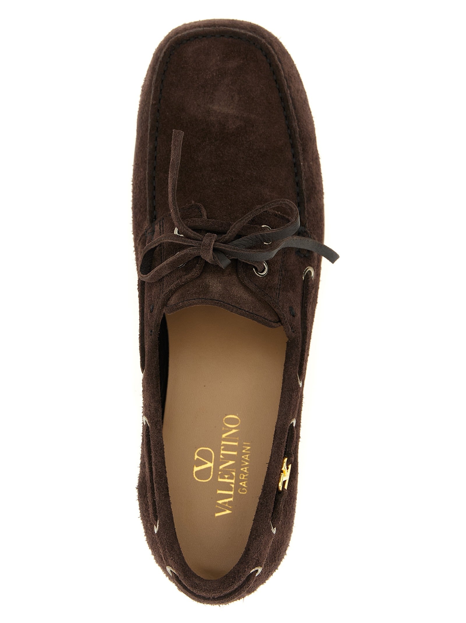 Valentino Valentino Garavani Palm Avenue Boat Shoe Brown