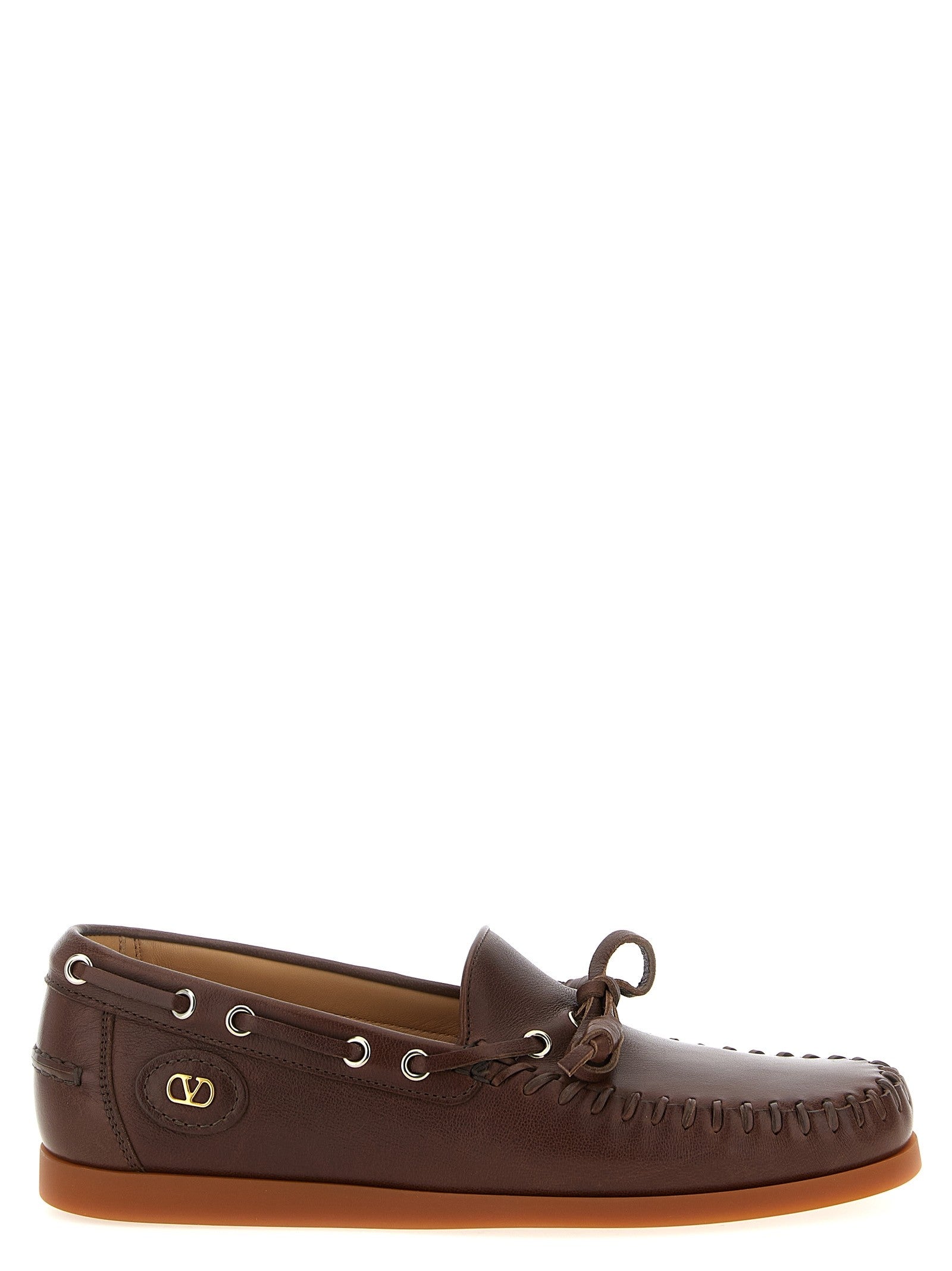 Valentino Valentino Garavani Palm Avenue Boat Shoe Brown