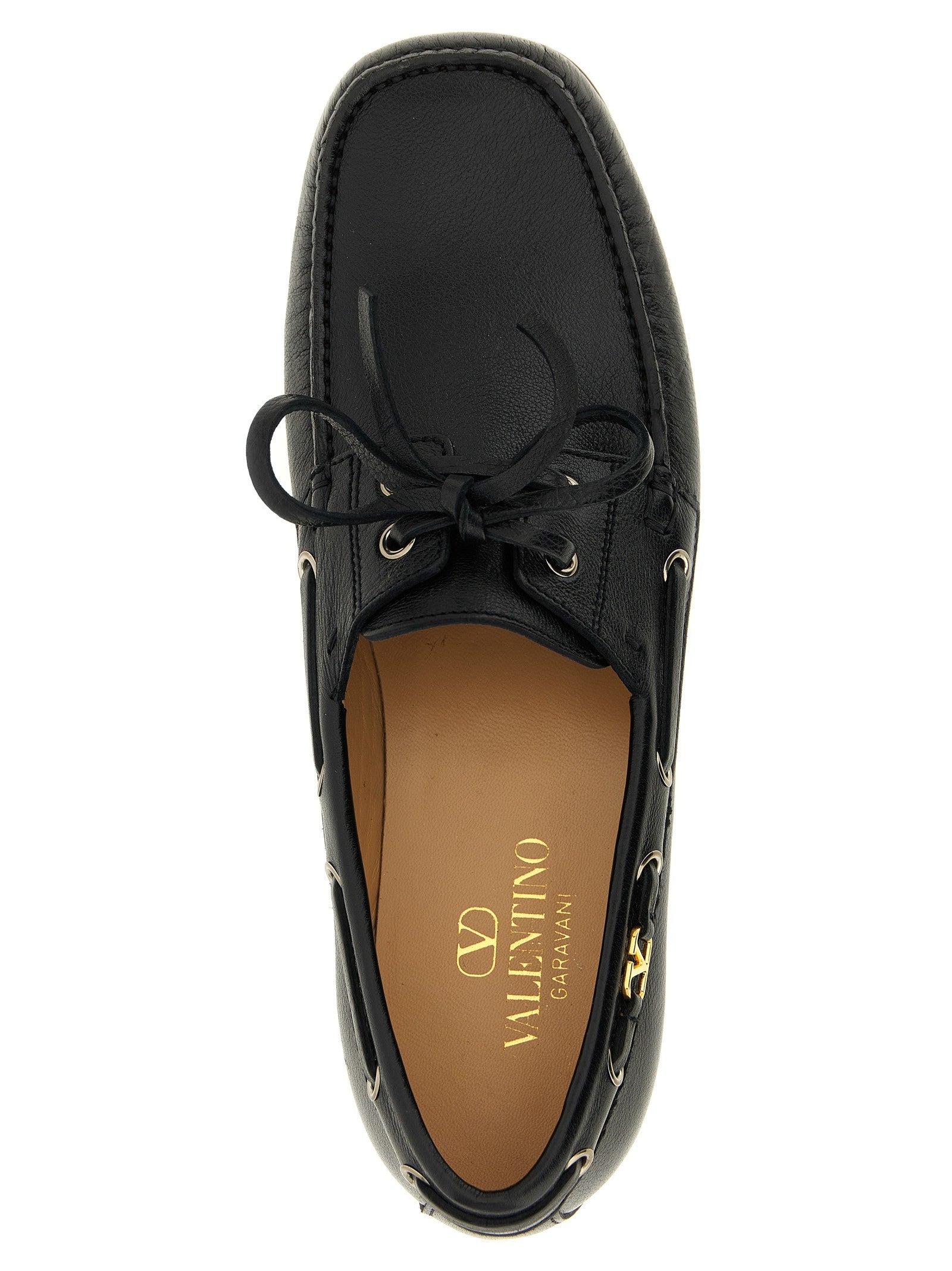 Valentino Valentino Garavani Palm Avenue Boat Shoe Black