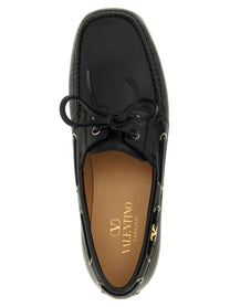 Valentino Valentino Garavani Palm Avenue Boat Shoe Black