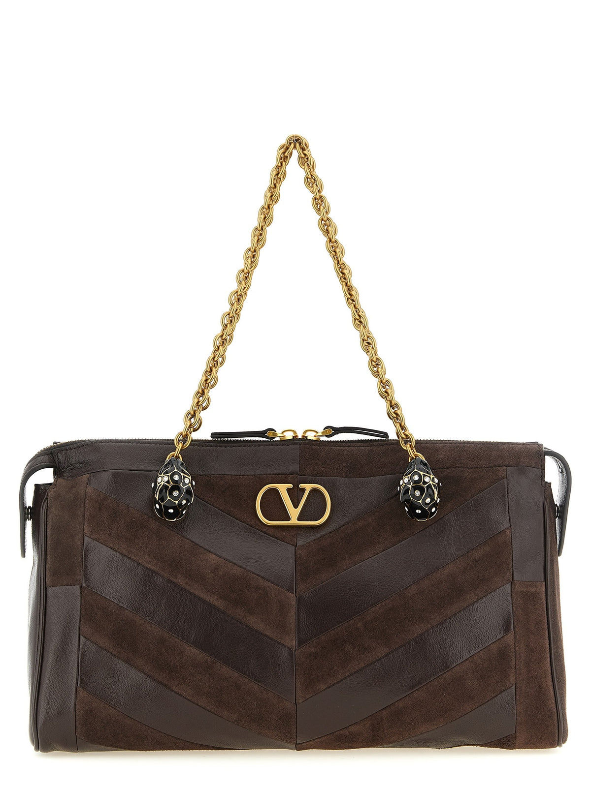 Valentino Valentino Garavani Panthea Medium Shoulder Bag Brown