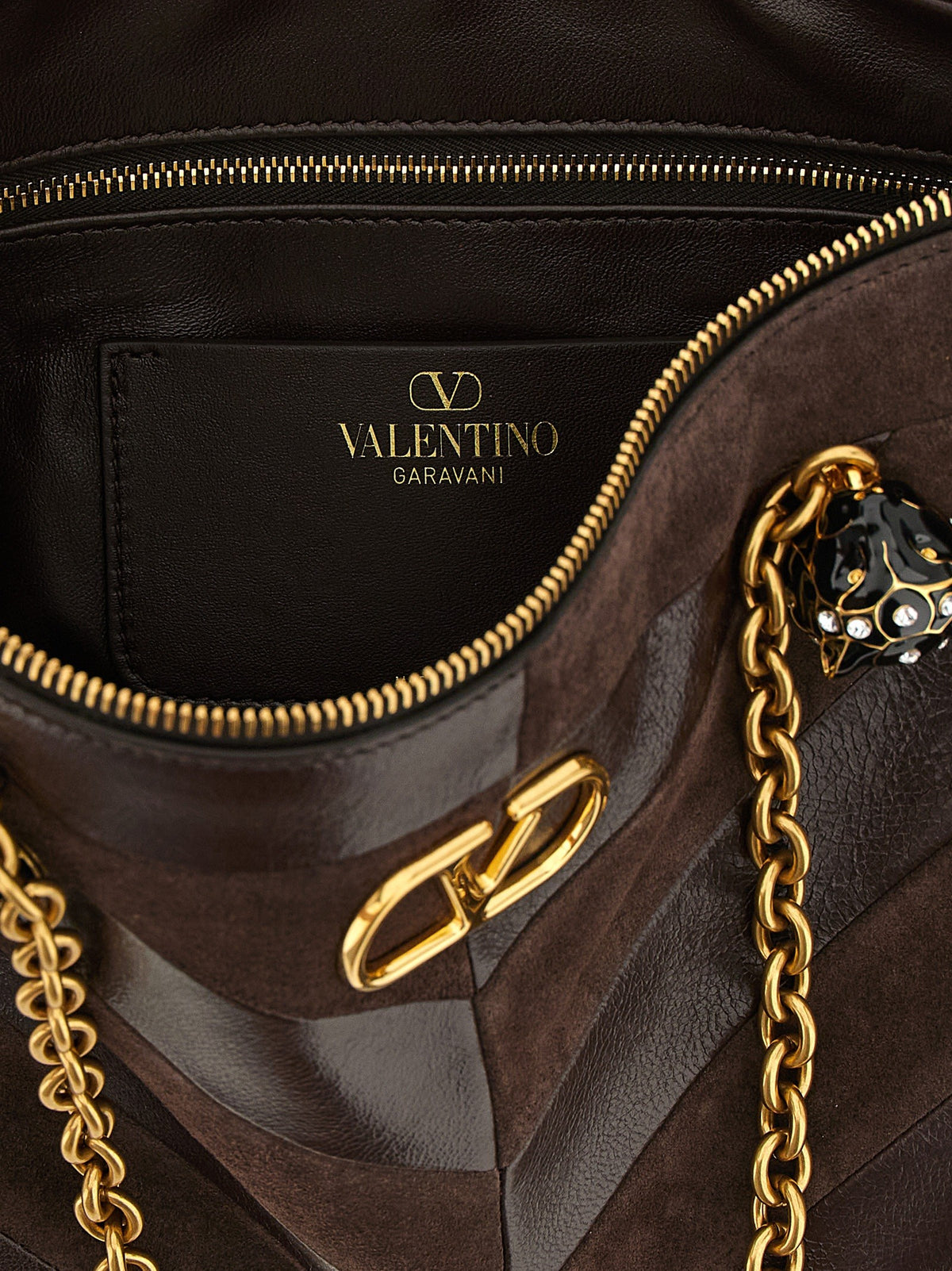 Valentino Valentino Garavani Panthea Medium Shoulder Bag Brown