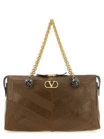 Valentino Valentino Garavani Panthea Medium Shoulder Bag Brown