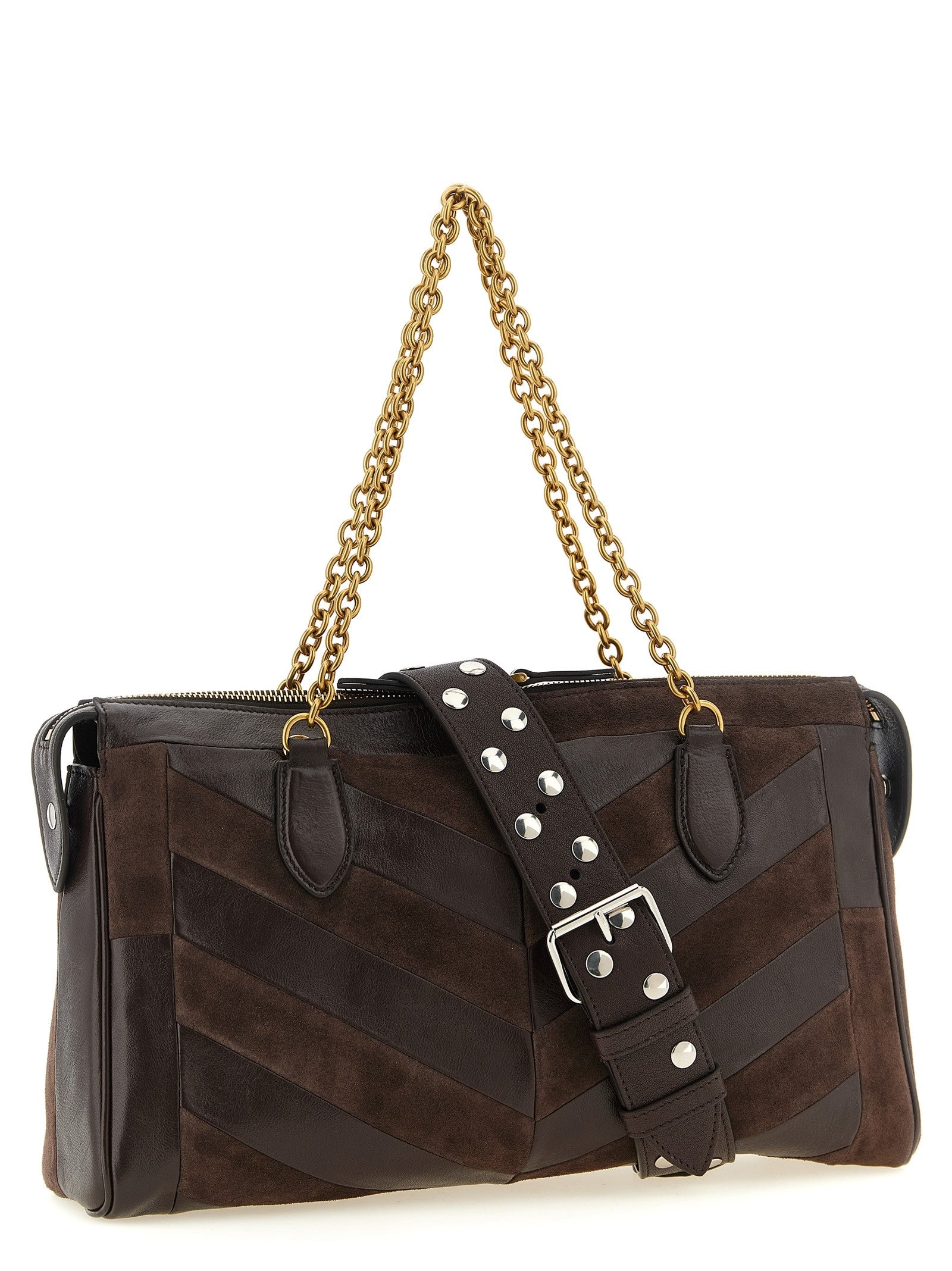 Valentino Valentino Garavani Panthea Medium Shoulder Bag Brown