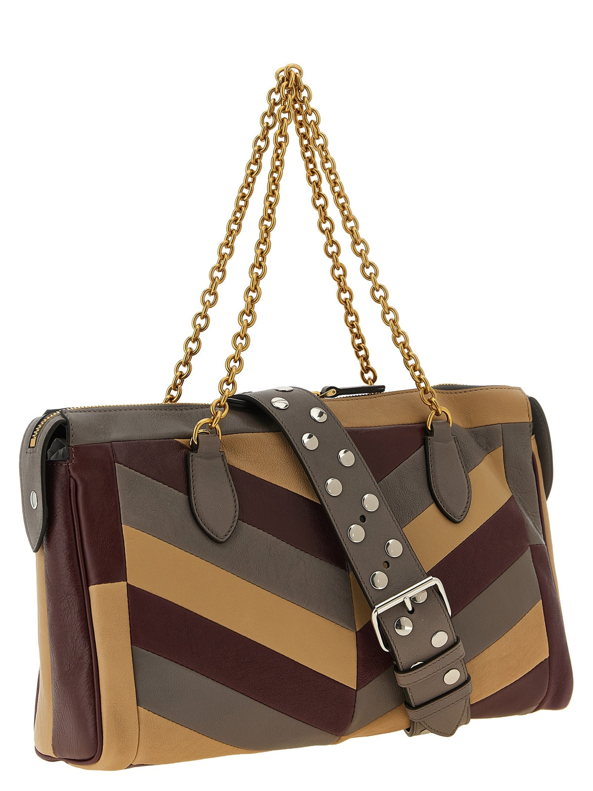 Valentino Valentino Garavani Panthea Medium Shoulder Bag Gold, view 2