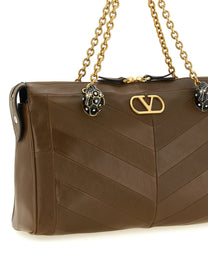 Valentino Valentino Garavani Panthea Medium Shoulder Bag Brown
