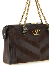 Valentino Valentino Garavani Panthea Medium Shoulder Bag Brown