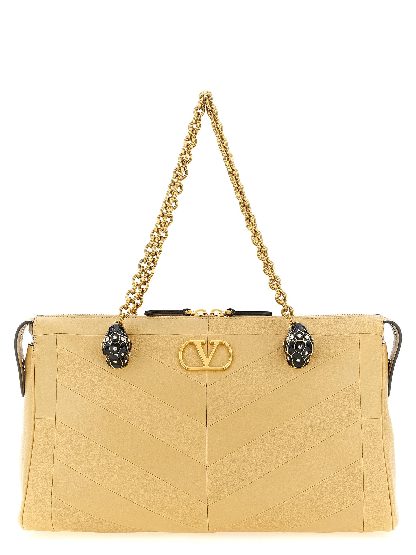Valentino Valentino Garavani Panthea Shoulder Bag Beige