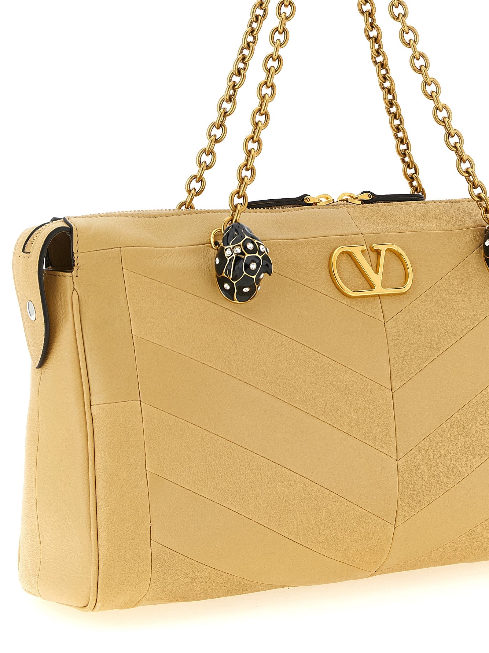 Valentino Valentino Garavani Panthea Shoulder Bag Beige