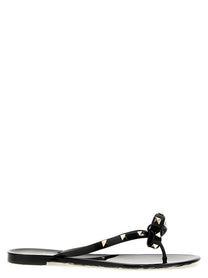 Valentino Valentino Garavani PM Thong Rockstud Sandals Black