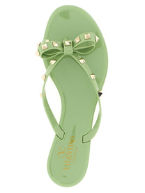 Valentino Valentino Garavani PM Thong Rockstud Sandals Green