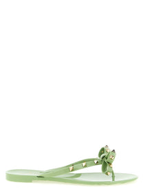 Valentino Valentino Garavani PM Thong Rockstud Sandals Green