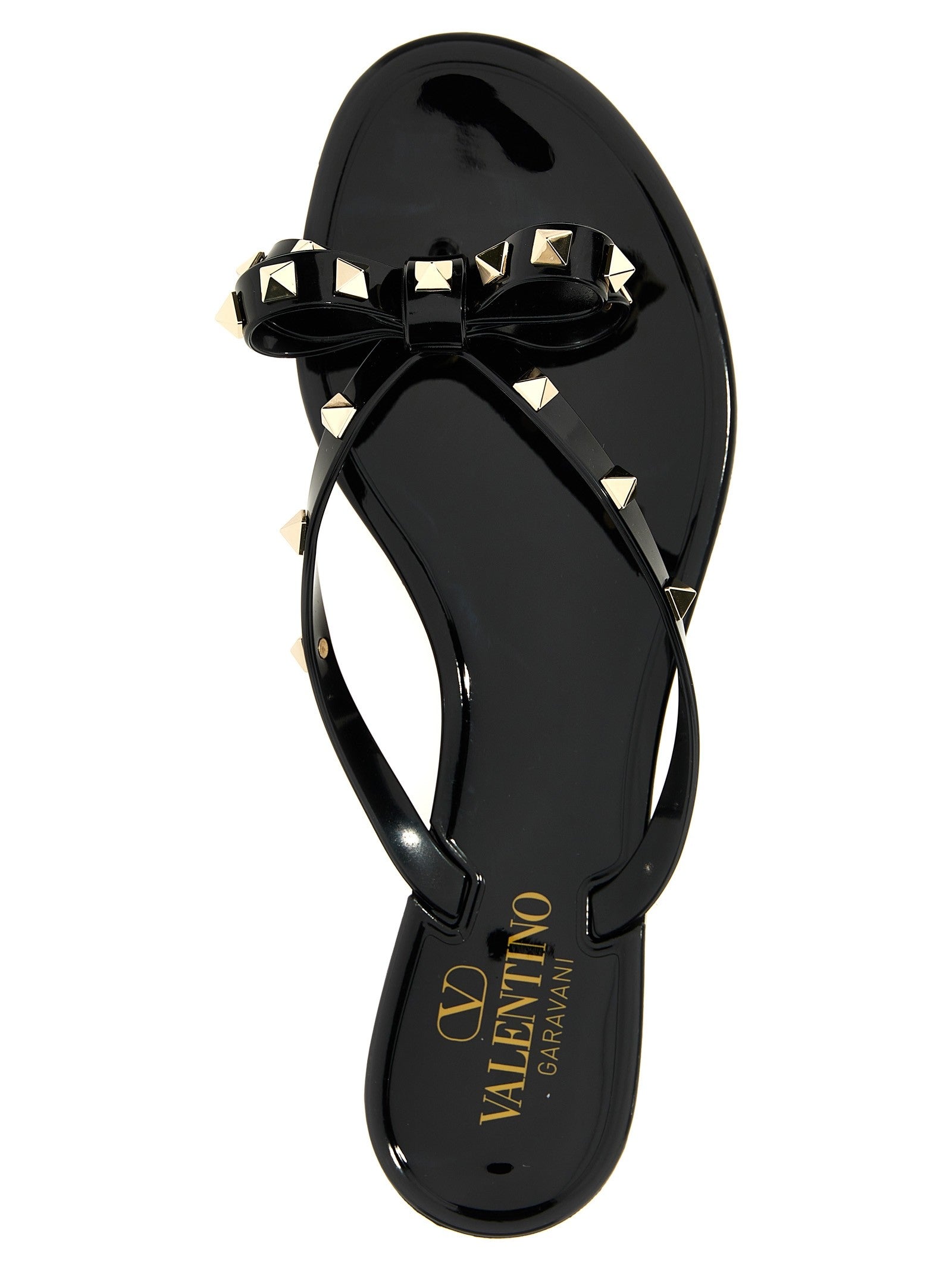 Valentino Valentino Garavani PM Thong Rockstud Sandals Black