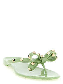 Valentino Valentino Garavani PM Thong Rockstud Sandals Green
