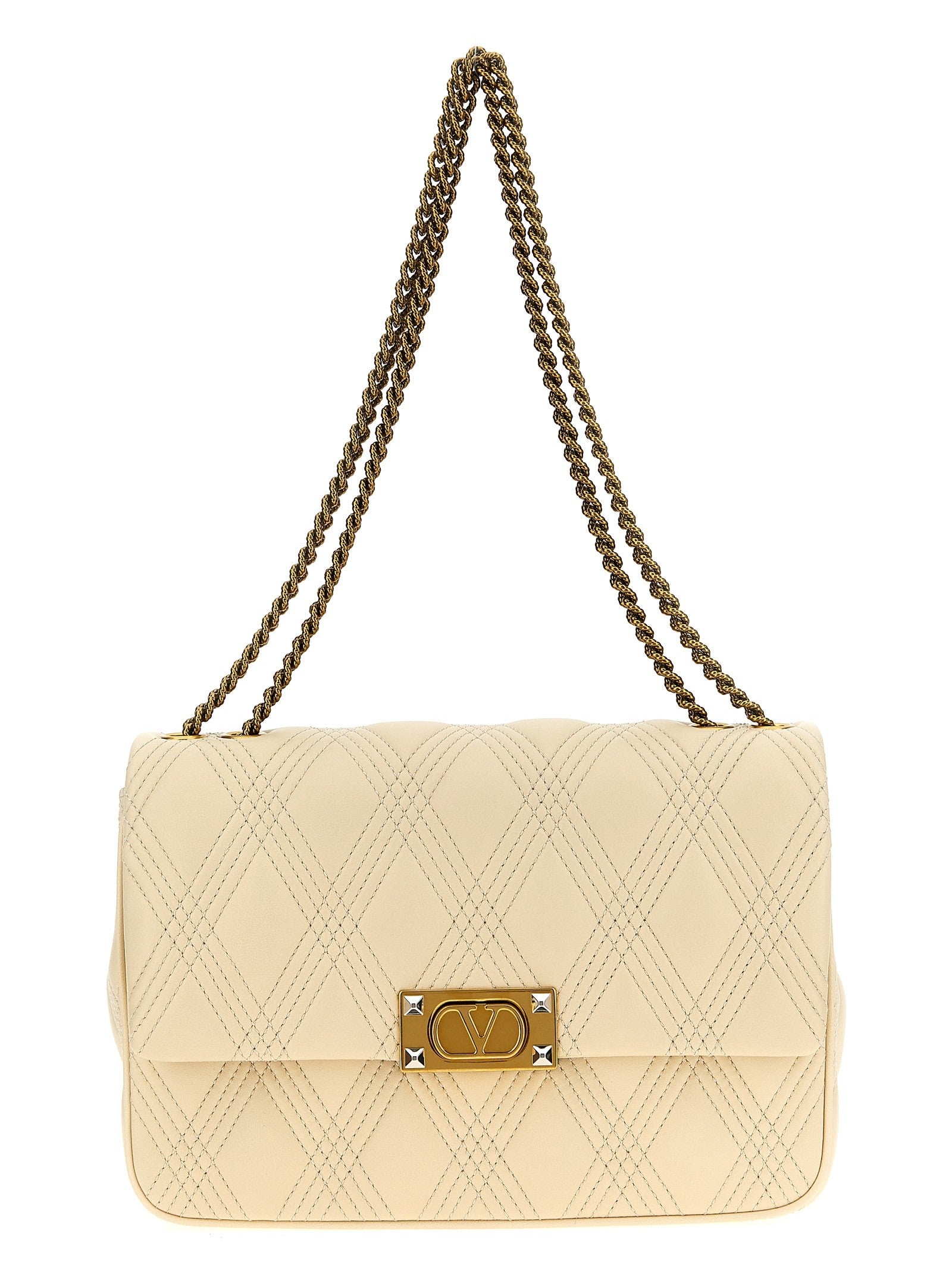 Valentino Valentino Garavani Quiltie Shoulder Bag White
