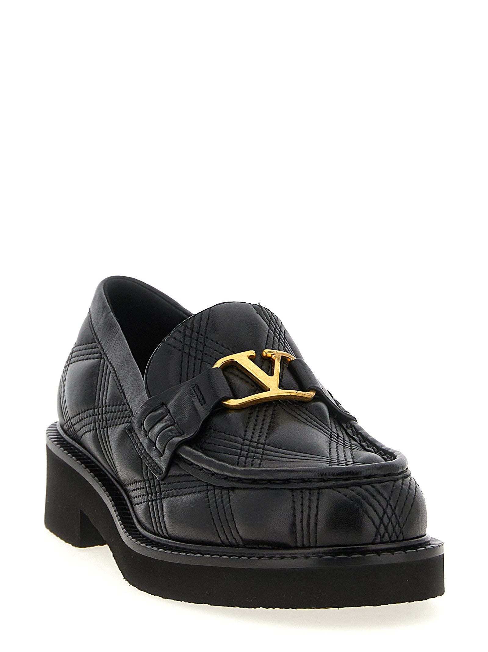 Valentino Valentino Garavani Quiltie Loafers Black