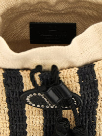 Valentino Valentino Garavani Raffia Small Bucket Bag Black