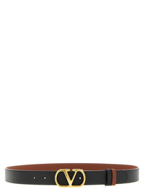 Valentino Valentino Garavani Reversible Vlogo Belt Gold