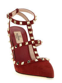 Valentino Valentino Garavani Rockstudankle Strap Pumps Red