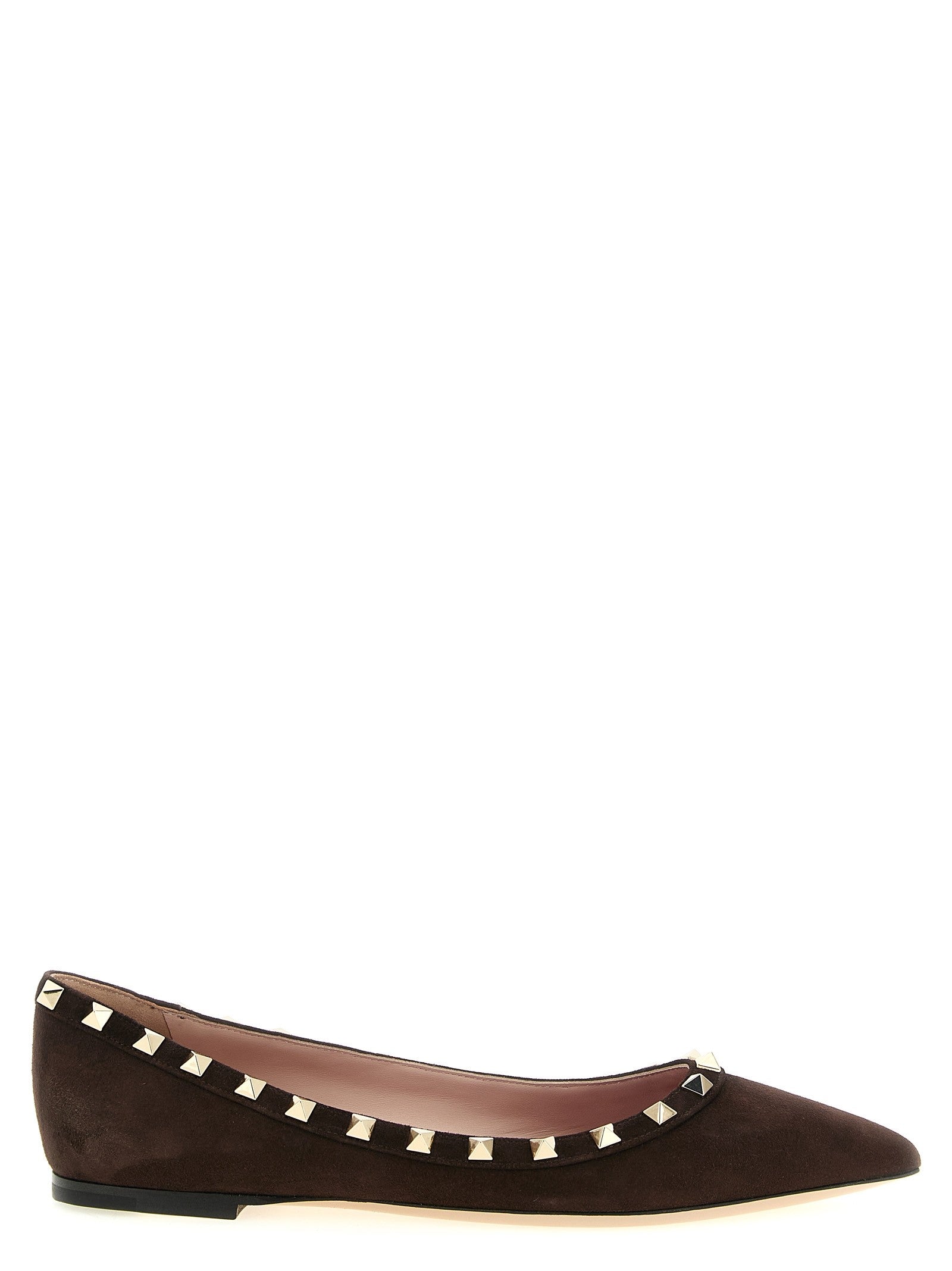 Valentino Valentino Garavani Rockstud Ballet Flats Brown