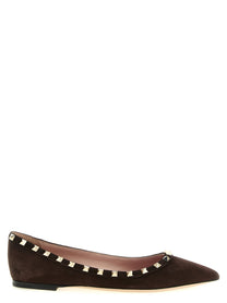Valentino Valentino Garavani Rockstud Ballet Flats Brown