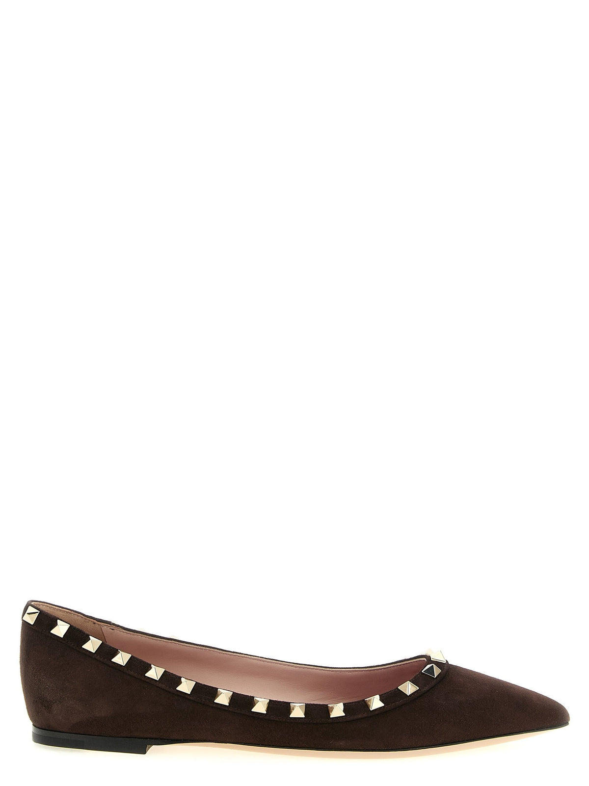 Valentino Valentino Garavani Rockstud Ballet Flats Brown