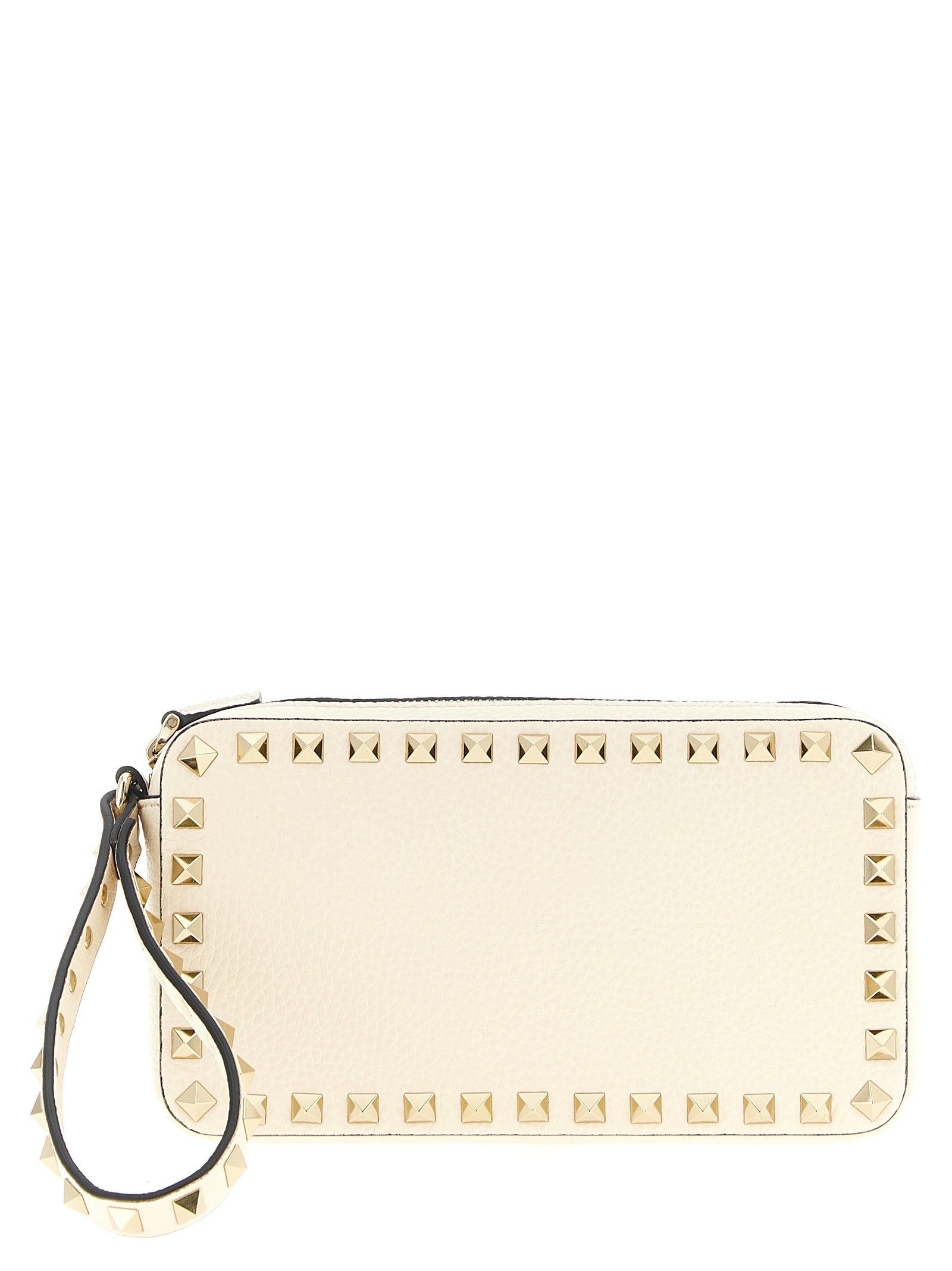 Valentino Valentino Garavani Rockstud Clutch Bag White