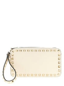 Valentino Valentino Garavani Rockstud Clutch Bag White