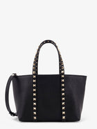 Valentino Women's Valentino Garavani Rockstud Leather Shopping Bag Black