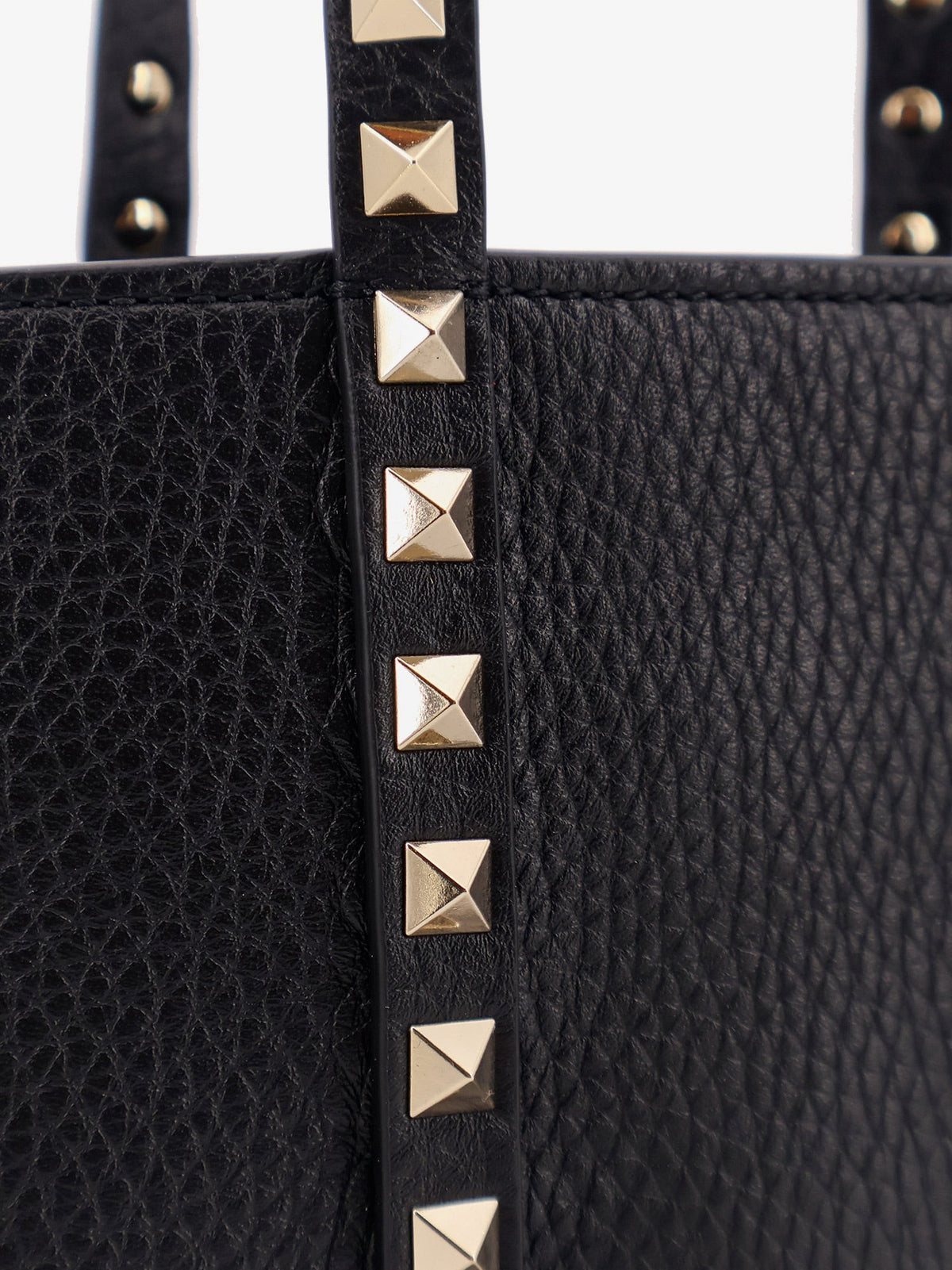 Valentino Women's Valentino Garavani Rockstud Leather Shopping Bag Black