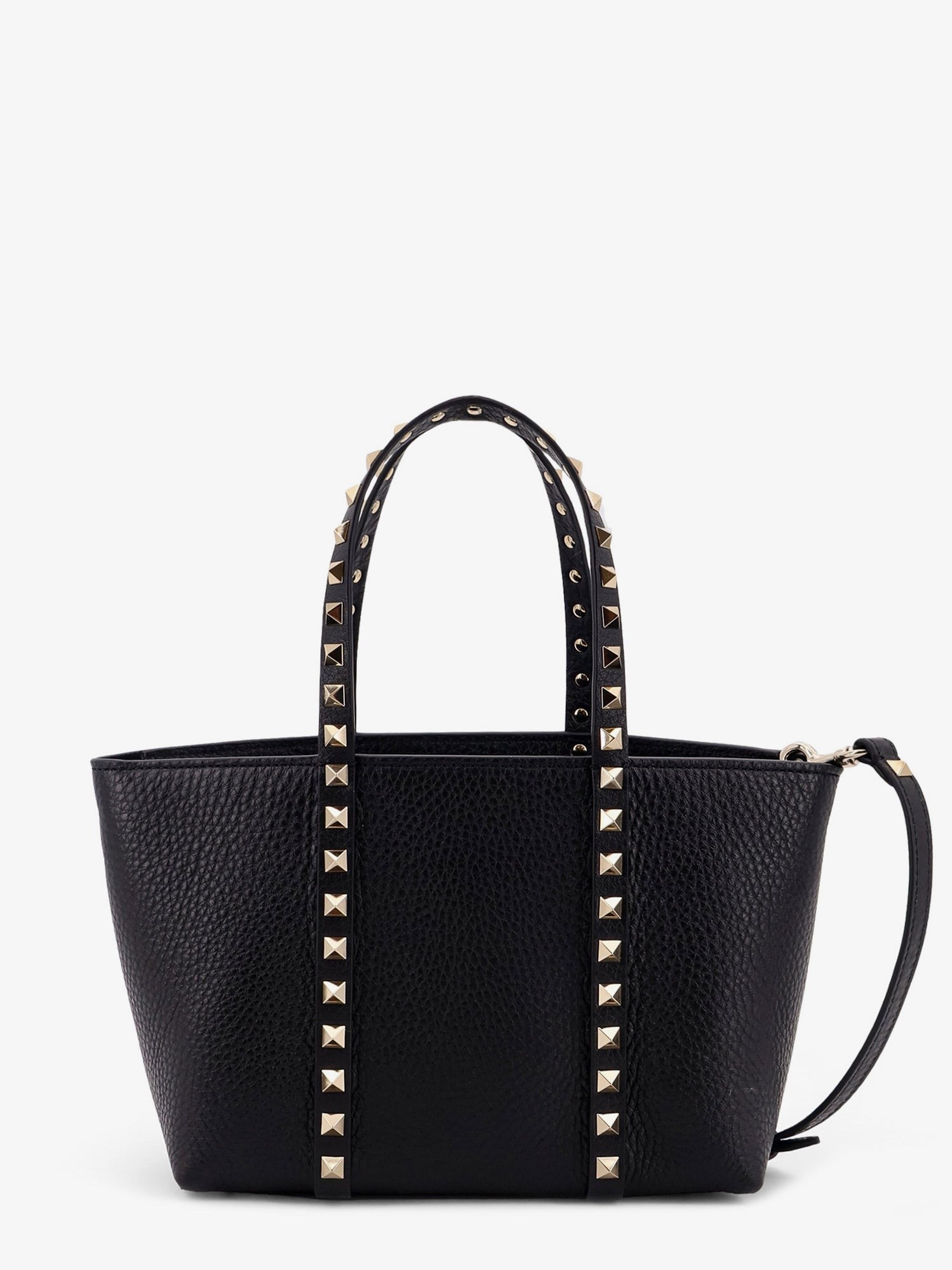 Valentino Women's Valentino Garavani Rockstud Leather Shopping Bag Black