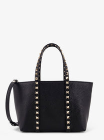 Valentino Women's Valentino Garavani Rockstud Leather Shopping Bag Black