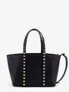Valentino Women's Valentino Garavani Rockstud Leather Shopping Bag Black