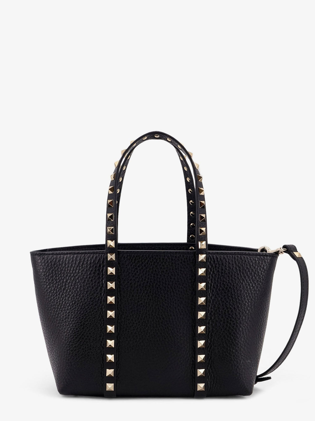 Valentino Women's Valentino Garavani Rockstud Leather Shopping Bag Black