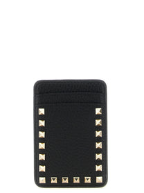 Valentino Valentino Garavani Rockstud Magnetic Card Holder Black