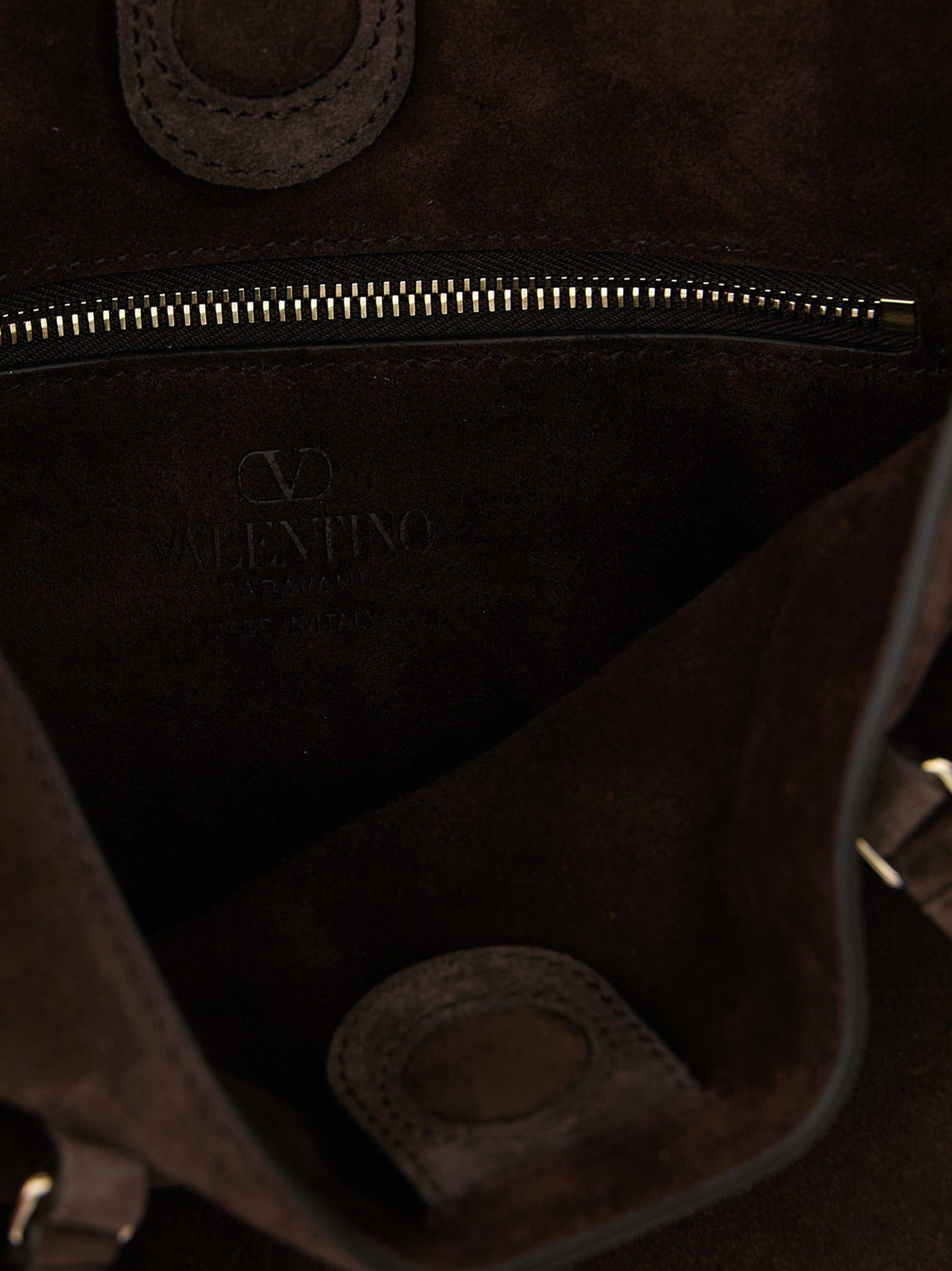 Valentino Valentino Garavani Rockstud Small Shopping Bag Brown